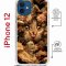 Чехол-накладка iPhone 12/12 Pro Kruche Magrope Print Котик с рыбками