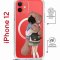 Чехол-накладка Apple iPhone 12  (598927) Kruche PRINT Девочка с мишкой