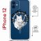 Чехол-накладка Apple iPhone 12  (598927) Kruche PRINT J-Cat