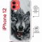 Чехол-накладка iPhone 12/12 Pro Kruche Magrope Print Волк