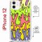 Чехол-накладка Apple iPhone 12  (598927) Kruche PRINT Абстракция Капли