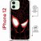 Чехол-накладка Apple iPhone 12  (598927) Kruche PRINT Человек-Паук черный