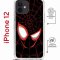 Чехол-накладка Apple iPhone 12  (598927) Kruche PRINT Человек-Паук черный