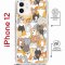Чехол-накладка iPhone 12/12 Pro Kruche Magrope Print Котики
