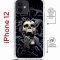 Чехол-накладка iPhone 12/12 Pro Kruche Magrope Print Skull Hands
