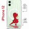 Чехол-накладка iPhone 12/12 Pro Kruche Magrope Print Девочка с зонтом