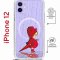 Чехол-накладка iPhone 12/12 Pro Kruche Magrope Print Девочка с зонтом