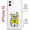 Чехол-накладка iPhone 12/12 Pro Kruche Magrope Print Сова в очках