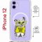 Чехол-накладка iPhone 12/12 Pro Kruche Magrope Print Сова в очках