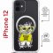 Чехол-накладка iPhone 12/12 Pro Kruche Magrope Print Сова в очках