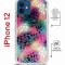 Чехол-накладка iPhone 12/12 Pro Kruche Magrope Print Цветные листья