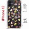 Чехол-накладка iPhone 12/12 Pro Kruche Magrope Print Cake
