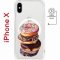Чехол-накладка Apple iPhone X (598892) Kruche PRINT Donuts