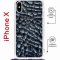 Чехол-накладка iPhone X/XS Kruche Magrope Print Cracks