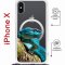 Чехол-накладка Apple iPhone X (598925) Kruche PRINT Змея