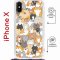 Чехол-накладка iPhone X/XS Kruche Magrope Print Котики