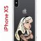 Чехол-накладка iPhone X/XS Kruche Print Tattoo Girl