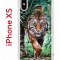 Чехол-накладка iPhone X/XS Kruche Print Крадущийся тигр