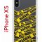 Чехол-накладка iPhone X/XS Kruche Print Warning