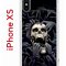 Чехол-накладка iPhone X/XS Kruche Print Skull Hands