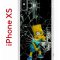 Чехол-накладка iPhone X/XS Kruche Print Барт Симпсон