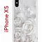 Чехол-накладка iPhone X/XS Kruche Print White roses