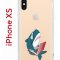 Чехол-накладка Apple iPhone XS (580677) Kruche PRINT Акула