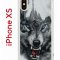 Чехол-накладка iPhone X/XS Kruche Print Волк
