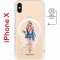Чехол-накладка Apple iPhone X (598892) Kruche PRINT Fashion Girl