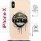 Чехол-накладка iPhone X/XS Kruche Magrope Print Кот в наушниках