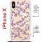 Чехол-накладка iPhone X/XS Kruche Magrope Print Сакура