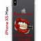 Чехол-накладка iPhone XS Max Kruche Print Red lipstick