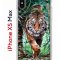 Чехол-накладка iPhone XS Max Kruche Print Крадущийся тигр