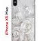 Чехол-накладка iPhone XS Max Kruche Print White roses