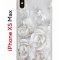 Чехол-накладка iPhone XS Max Kruche Print White roses