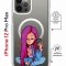 Чехол-накладка Apple iPhone 12 Pro Max (598924) Kruche PRINT Pink Hair