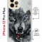 Чехол-накладка iPhone12Pro Max Kruche Magrope Print Волк