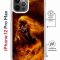 Чехол-накладка Apple iPhone 12 Pro Max (598924) Kruche PRINT Конь огонь