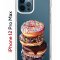 Чехол-накладка iPhone 12 Pro Max Kruche Print Donuts