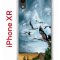 Чехол-накладка iPhone XR Kruche Print Журавли