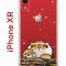 Чехол-накладка iPhone XR Kruche Print Тигр первый снег