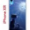 Чехол-накладка iPhone XR Kruche Print Лунный кот