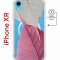 Чехол-накладка iPhone XR Kruche Magnet Print Pink and white