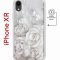 Чехол-накладка iPhone XR Kruche Magnet Print White roses