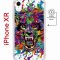 Чехол-накладка Apple iPhone XR (598897) Kruche PRINT Colored beast