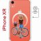 Чехол-накладка iPhone XR Kruche Magnet Print Велосипедная прогулка