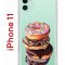 Чехол-накладка iPhone 11 Kruche Print Donuts
