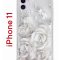 Чехол-накладка iPhone 11 Kruche Print White roses