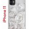 Чехол-накладка iPhone 11 Kruche Print White roses