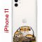 Чехол-накладка iPhone 11 Kruche Print тигр первый снег